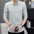 男装半袖休闲商务男士衬衫1000-446(灰色 M)第2张高清大图