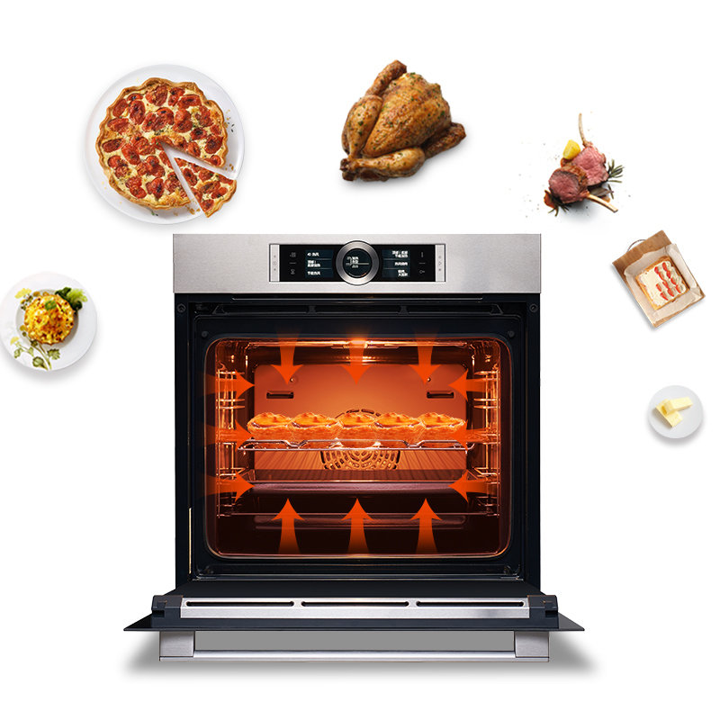 bosch博世hbg636bs1w进口4d热风烘焙导航13种加热嵌入式电烤箱