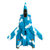 锋源 战机坦克自动变形儿童电动玩具男孩旋转战斗礼物带灯光(蓝色)第4张高清大图