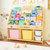 实木儿童书架玩具收纳架置物架绘本落地书柜幼儿园简易储物收纳柜(卡通小熊三层储物柜-100CM)第4张高清大图
