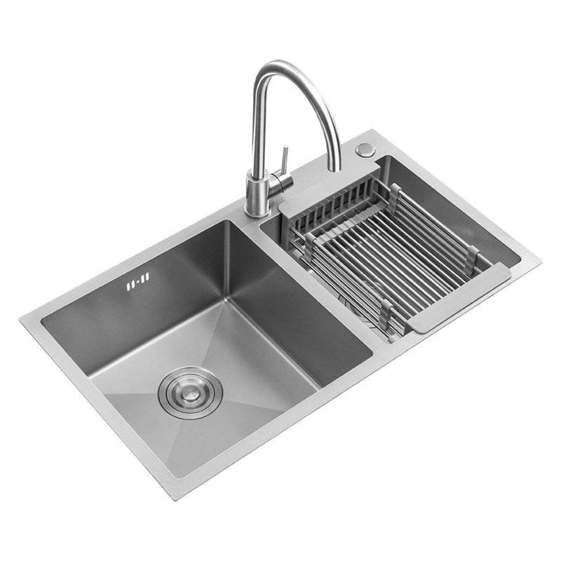 悍高 Higold 手工水槽双槽纳米不锈钢加厚洗菜盆水盆淘菜盆厨房台上盆台下盆水槽套装12款80 45 21纳米双槽 不配龙头 图片价格品牌报价 真快乐app