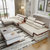 A家家具 简易真皮沙发 现代简约客厅皮沙发沙发北欧懒人沙发DB1549(米白色 3+右贵)第2张高清大图