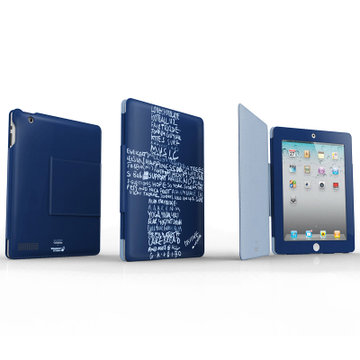 名人（WIT）WAS-PD3-FCP01 iPad2/3 PU皮套套装（蓝色）