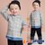 JELISPOON吉哩熊韩国童装冬季新款男童两件套方格加绒套装(150 雾灰色)第3张高清大图