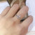 阿玛莎1克拉莫桑石戒公主皇冠边钻创意款镶嵌莫桑石开口s925银戒指女(银色)第5张高清大图