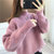 女式时尚针织毛衣9552(粉红色 均码)第5张高清大图