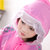 韩国小孩加厚充气帽檐儿童雨衣  宝宝雨衣 儿童雨披带书包位J225(粉红色)(M)第5张高清大图