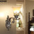 圣菲特 美式田园壁灯现代简约铁艺卧室床头灯欧式客厅创意过道壁灯具 B801-806(B806单头)第3张高清大图