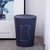 翻转式圆形桶盖 家用带盖纸蒌厨房客厅卫生间垃圾桶(草木灰 侧颜猫图案)第3张高清大图