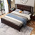 吉木多 新中式实木床1.5米单人床1.8米双人位禅意卧室家具套装组合(1.8*2米黑檀色 床+床垫)第3张高清大图