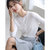 MISS LISA法式镂空冰丝空调开衫女短款 夏季薄款短袖针织开衫K16402(白色 S)第4张高清大图