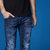 G&G男装新品春季迷彩印花男士牛仔裤直筒宽松迷彩裤牛仔长裤薄款(蓝色 31)第5张高清大图