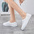 回力 女鞋小白鞋薄款皮面休闲板鞋 户外防滑耐磨运动鞋 WXY(S)-0048N(白绿 38)第4张高清大图