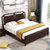 吉木多 新中式全实木双人床床1.8米1.5米现代中式卧室禅意家具(1.5*2米黑檀色 床+床垫)第3张高清大图