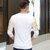 春秋款韩版男士长袖T恤 印花男式t恤 男装T恤衫(白色 XXL)第2张高清大图