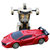 超大感应变形遥控汽车金刚机器人充电动无线遥控车儿童玩具车男孩(红色 一个机身四个电池)第5张高清大图