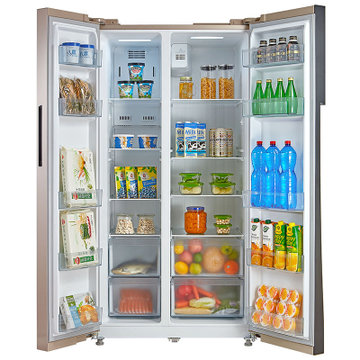 美的（Midea）BCD-521WKM(E) 风冷无霜 纤薄机身 电冰箱 大容量 家用 双开门对开门冰箱
