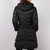 女子户外运动冬季中长款保暖舒适休闲羽绒服外套 BS0985(黑色 XL)第4张高清大图
