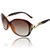 卡莎度(CASATO) 太阳镜时尚个性大框潮 防紫外线太阳镜 女款墨镜3154(棕色)第3张高清大图