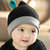 秋冬宝宝帽男童小孩棉胎帽0-3-6-12个月女童婴儿帽子新生儿帽子春(蓝色)第4张高清大图