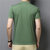 2021夏季翻领短袖POLO衫都市时尚修身潮流T恤休闲百搭打底衫上衣(绿色 XL)第2张高清大图