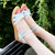 夏季新款凉鞋女坡跟韩版绑带侧空学院风女鞋罗马鞋h597(粉红色 35)第4张高清大图