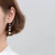 福相似 S925银耳环女日韩风甜美气质贝珠合成珍珠耳环简约个性耳坠(白色)第3张高清大图