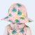 牛奶朋友（milky friends） 婴儿卡通渔夫男女童宝宝帽子夏季水果菠萝帽沙滩遮阳(灰色 50号帽围（49-51cm）)第3张高清大图