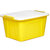 茶花塑料家用收纳箱大号58L衣物被子整理储物箱收纳盒有盖收纳盒两个装(黄色)第2张高清大图
