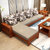 忆斧至家 中式 沙发组合客厅整装全实木中式家具布艺沙发简约(海棠色 单人位*)第2张高清大图