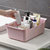 桌面收纳盒 客厅零食收纳筐卫生间浴室小盒子化妆品整理盒(粉色-大号 默认)第4张高清大图