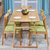 北欧纯实木餐桌椅组合现代简约小户型家用吃饭桌子长方形歺桌椅(1.2M*80CM桌(白橡木))第4张高清大图
