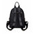 薇米儿女式双肩包韩版新款女士背包简约休闲旅行包书包(黑色)第4张高清大图