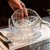 猫厨日式金边玻璃碗沙拉碗碗盘套装家用水果碗零食果盘碗碟餐具(中号透明送2只叉子)第4张高清大图