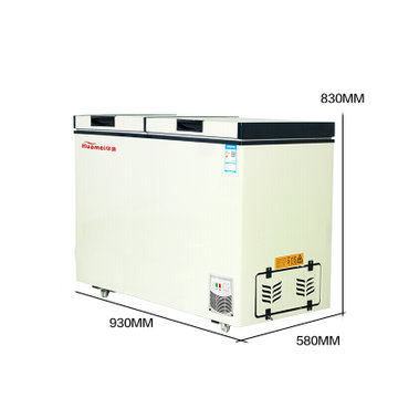 华美(huamei)BCD-218 218L顶开门冰柜 卧式冷柜 双温双箱冷藏冷冻柜