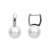漂亮百合百搭贝珠耳扣S925银耳环优雅简约(白色)第6张高清大图