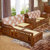 红橡木全实木沙发组合套装现代中式冬夏两用储物布艺转角客厅家具  组合(组合2(沙发+茶几))第2张高清大图