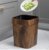 复古仿木纹垃圾桶家用创意客厅厨房卫生间塑料带压圈大号方形木纹12升JMQ-854第2张高清大图