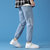 传奇保罗蓝色牛仔裤男夏季薄款2021年新款裤子潮流牌直筒宽松男士休闲长裤（M-4XL）812301(蓝色 M)第5张高清大图