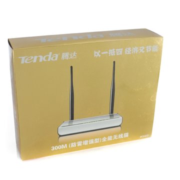 腾达（TENDA）W300D 300M防雷无线猫【真快乐自营，品质保证】【集ADSL2+Modem、无线、路由器、防火墙、交换机五种设备功能于一体】