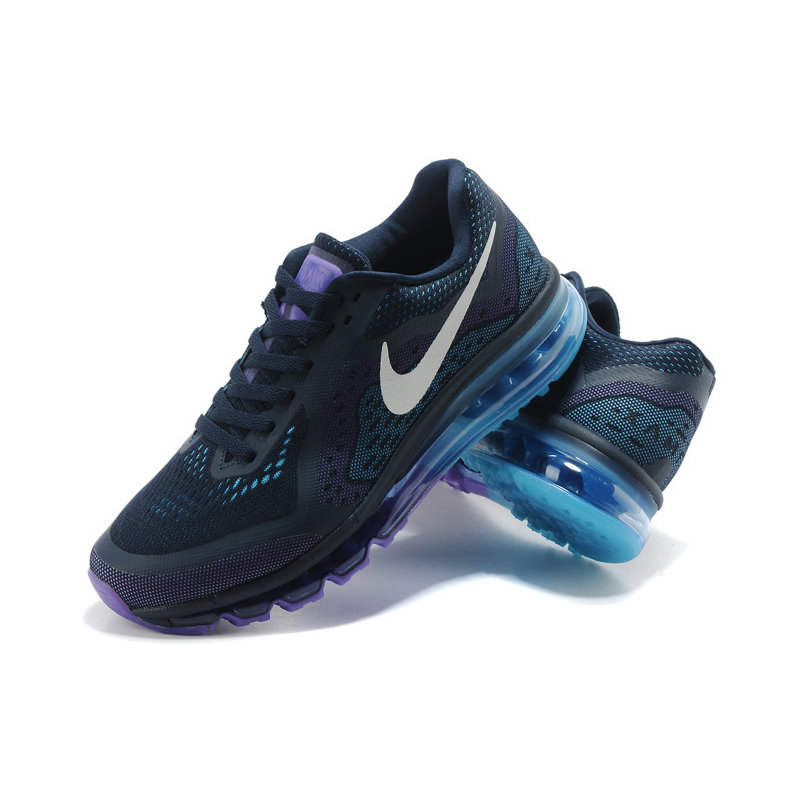 耐克nike2015 air max 2015全掌氣墊鞋跑步鞋情侶運動跑鞋(深藍白 40)