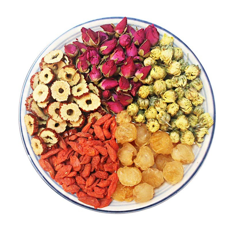 桂圆红枣枸杞茶补气血双补玫瑰菊花组合茶养血滋补调理女人养颜养生茶