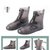 鞋套防水防滑防雨鞋套儿童成人鞋套中筒耐磨加厚雨鞋硅胶防水雨靴(天蓝色（男女通用）-30-31  (XS))第4张高清大图