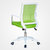 海琴办公家具 清新简约绿色家用电脑椅 办公椅子网布透气 可升降带轮子 弓形腿(绿色 五星脚(尼龙))第2张高清大图