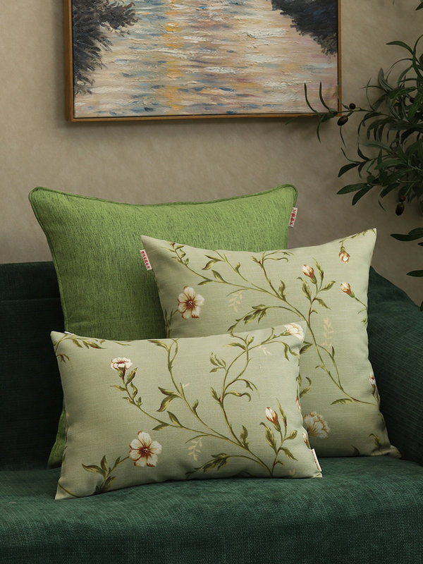 抱枕靠枕套垫美式印花ins风纯色汽车沙发腰部大号现代简约田园30x45cm