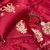 公主风60s支长绒棉贡缎四件套红色婚庆刺绣被套全棉1.8m床上用品(爱恋)第7张高清大图