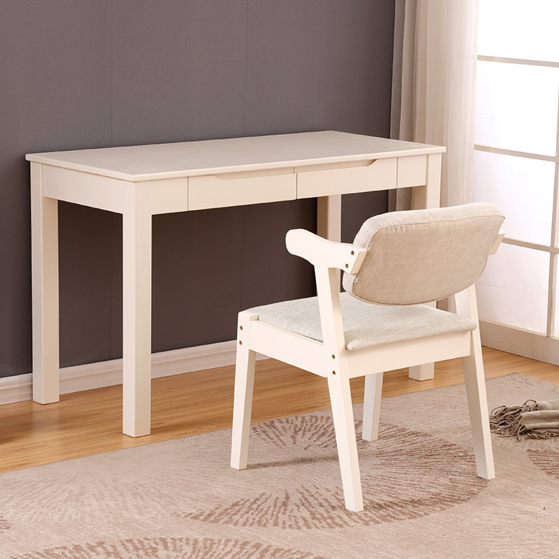 8米白色 单桌 椅子)