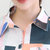 VEGININA 韩版修身碎花女气质印花衬衣 9605(橘花 XXL)第4张高清大图