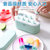 雪糕模具家用儿童食品级硅胶做冰棒冰棍冰淇淋冰糕自制磨具冻冰块(方形-清新绿（2个装）)第3张高清大图