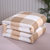 帝堡龙DIBAOLONG床上用品日式水洗棉被子被芯秋冬无印良品被褥(粉大格)第2张高清大图